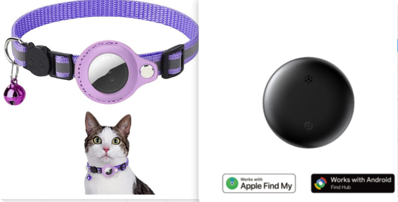 Pet Collar With Bell Airtag Reflective Collar