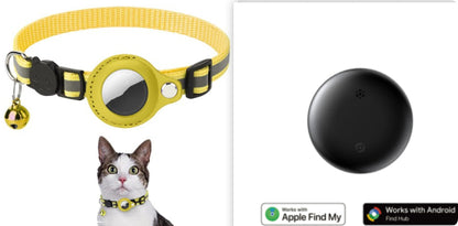 Pet Collar With Bell Airtag Reflective Collar