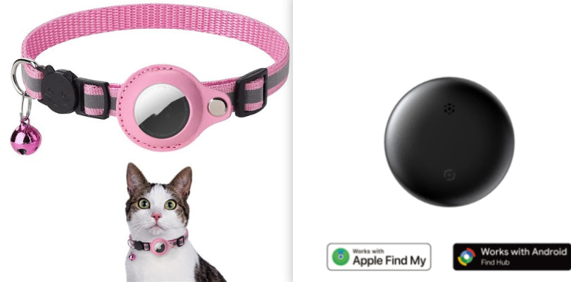 Pet Collar With Bell Airtag Reflective Collar