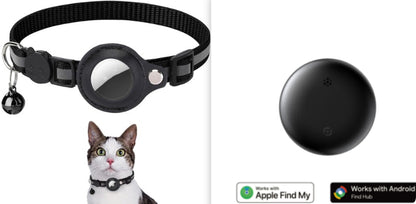 Pet Collar With Bell Airtag Reflective Collar