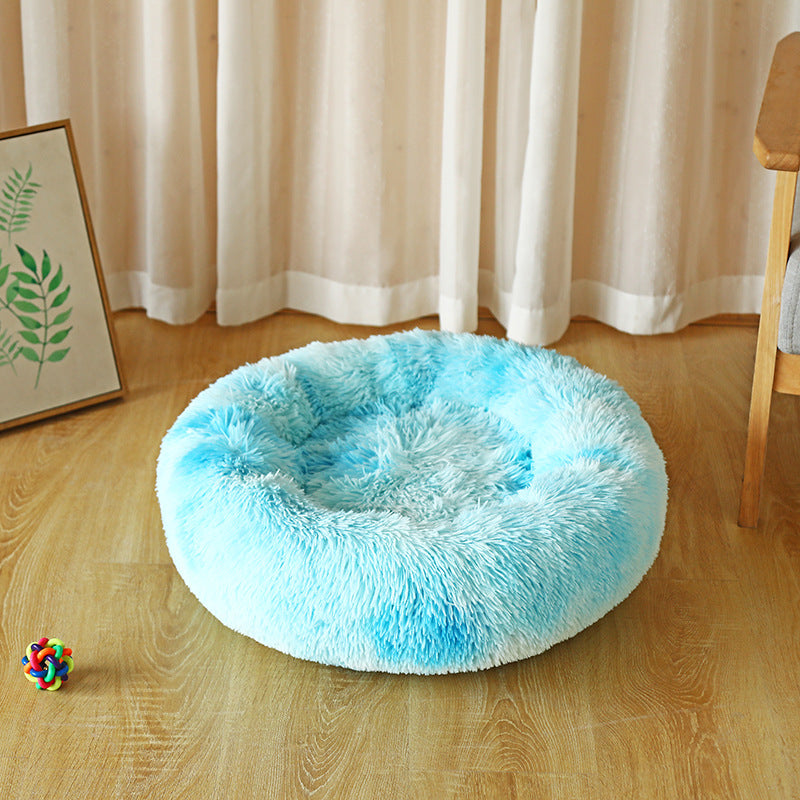Dog and Cat Beds For Small Dogs and Cats Round Plush Puppy Beds