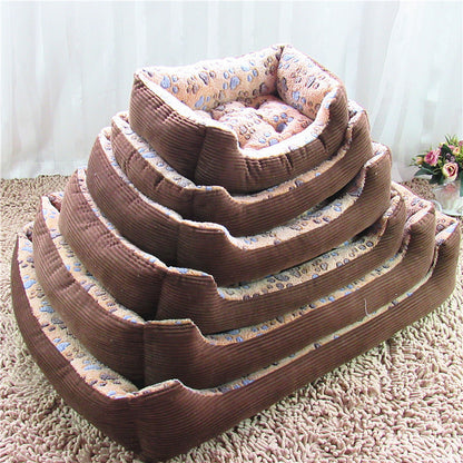 Dog Beds Mats Soft Plush Warm Sofa Kennel Sleep Basket For Small Dogs Cusion Puppy Bed House Supplies