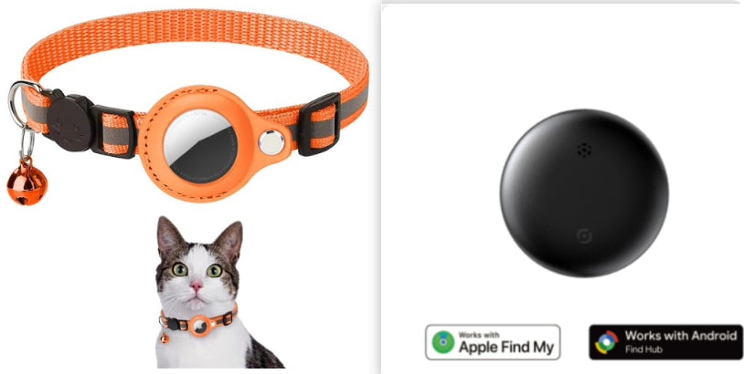 Pet Collar With Bell Airtag Reflective Collar