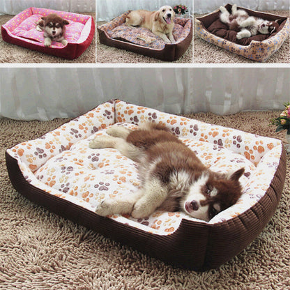 Dog Beds Mats Soft Plush Warm Sofa Kennel Sleep Basket For Small Dogs Cusion Puppy Bed House Supplies