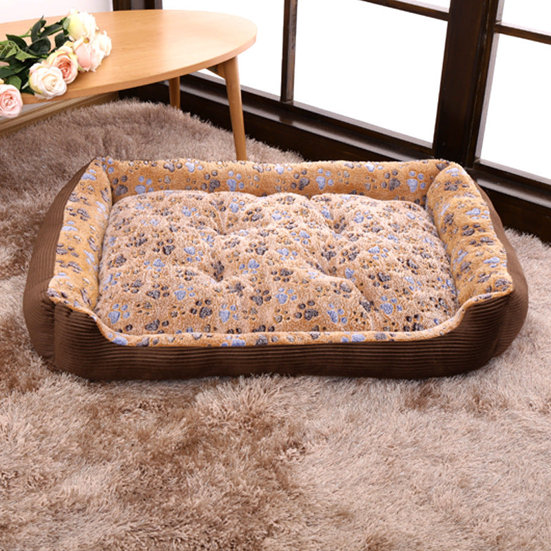 Dog Beds Mats Soft Plush Warm Sofa Kennel Sleep Basket For Small Dogs Cusion Puppy Bed House Supplies