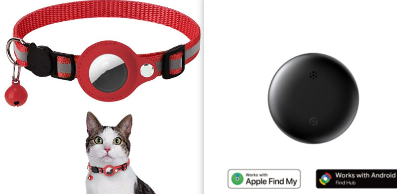Pet Collar With Bell Airtag Reflective Collar