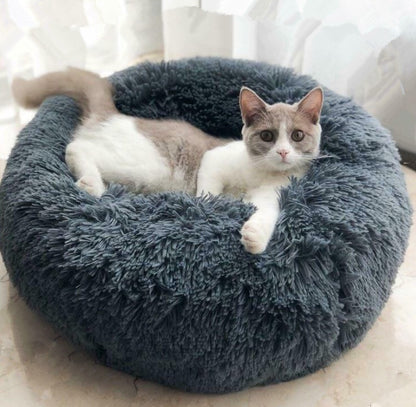 Dog and Cat Beds For Small Dogs and Cats Round Plush Puppy Beds