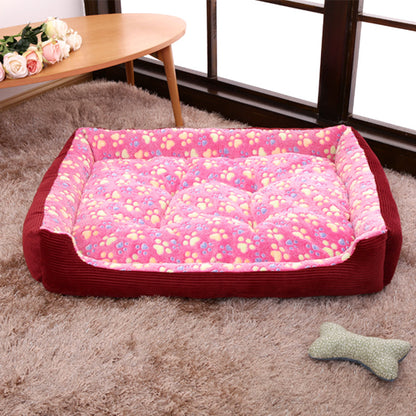 Dog Beds Mats Soft Plush Warm Sofa Kennel Sleep Basket For Small Dogs Cusion Puppy Bed House Supplies