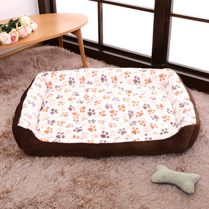 Dog Beds Mats Soft Plush Warm Sofa Kennel Sleep Basket For Small Dogs Cusion Puppy Bed House Supplies